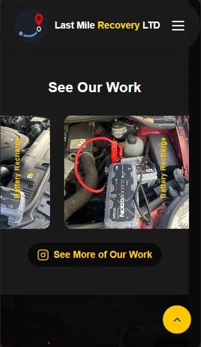 Homepage – Mobile view