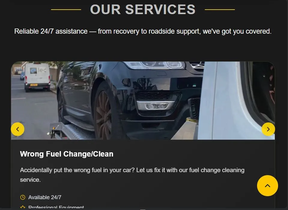 Homepage – Tablet view