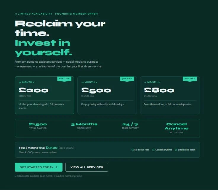 Old Pricing Section